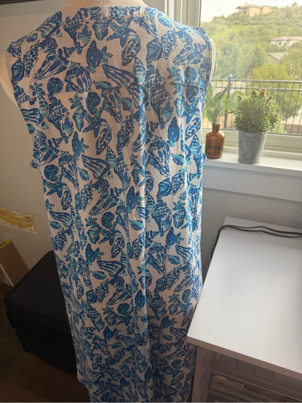 Lilly Pulitzer Blue & White Mini Dress - Picture 3 of 4